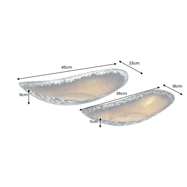 Set de 2 coupelles décoratives ORIENT – Métal doré 45 cm & 36 cm, finition martelée avec patine, fabrication artisanale