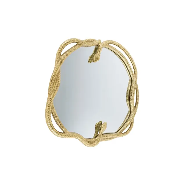 Miroir mural SNAKE L 50 cm – Métal doré sculpté, design serpent, finition artisanale Miroir mural SNAKE L 50 cm – Métal doré sculpté, design serpent, finition artisanale