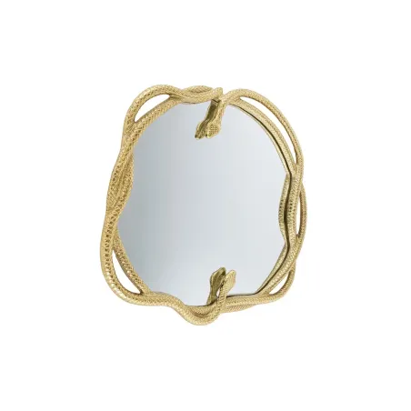 Miroir mural SNAKE L 50 cm – Métal doré sculpté, design serpent, finition artisanale