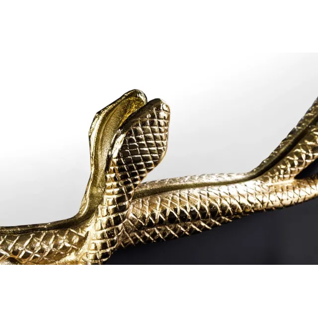 Miroir mural SNAKE L 50 cm – Métal doré sculpté, design serpent, finition artisanale Miroir mural SNAKE L 50 cm – Métal doré sculpté, design serpent, finition artisanale