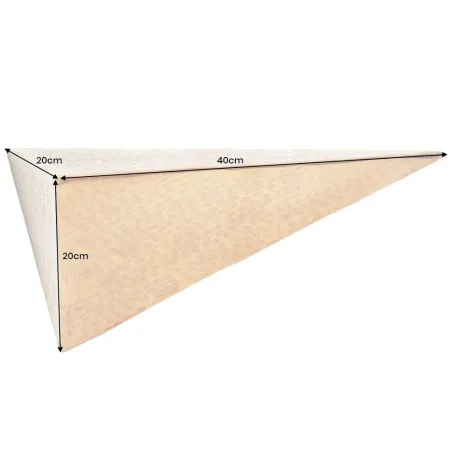 Étagère murale PYRAMID 40 cm – Design pyramidal doré antique en métal, finition martelée à la main