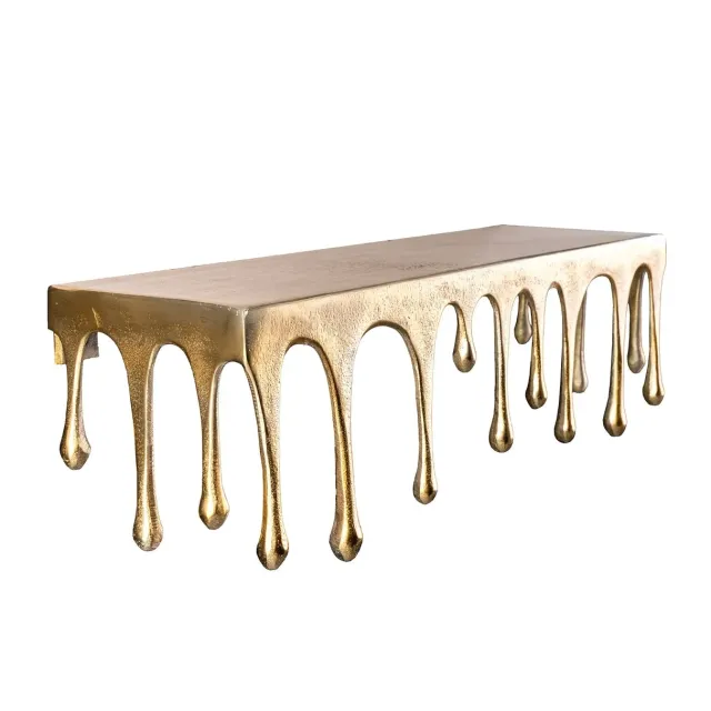 Étagère murale LIQUID LINE 60 cm – Métal doré antique, design sculptural façon goutte, fabrication artisanale Étagère murale LIQUID LINE 60 cm – Métal doré antique, design sculptural façon goutte, fabrication artisanale