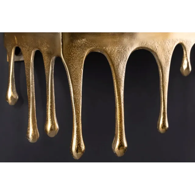 Étagère murale LIQUID LINE 60 cm – Métal doré antique, design sculptural façon goutte, fabrication artisanale Étagère murale LIQUID LINE 60 cm – Métal doré antique, design sculptural façon goutte, fabrication artisanale