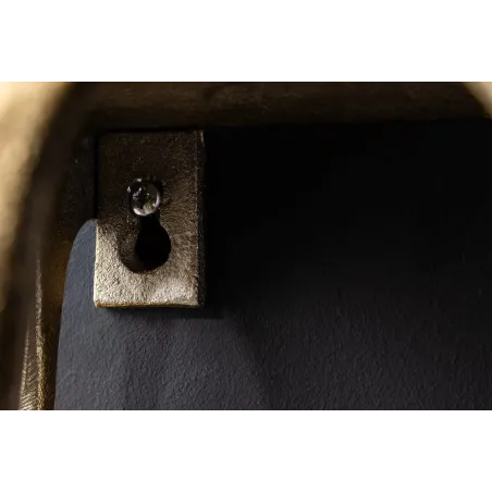 Étagère murale LIQUID LINE 60 cm – Métal doré antique, design sculptural façon goutte, fabrication artisanale