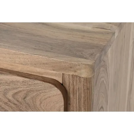 Meuble TV en bois d’Acacia – 160 cm – Marron Clair