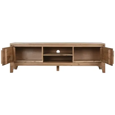 Meuble TV en bois d’Acacia – 160 cm – Marron Clair