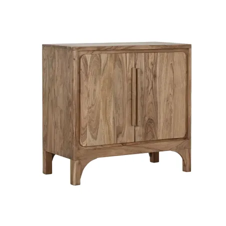 Buffet Harmonia en bois d’acacia marron clair 2 portes – meuble compact 85 x 40 x 80 cm