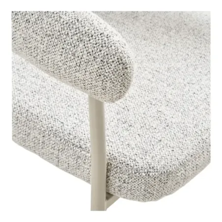 Chaise de salle à manger – Tissu sable, pieds gris/ Elsines