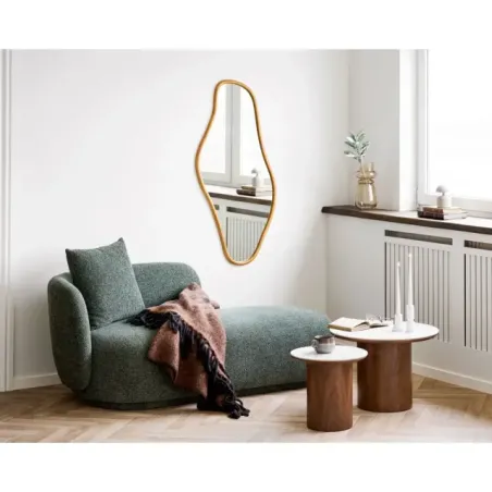 Méridienne verte avec coussin/ Elsines