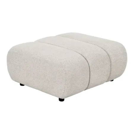 Pouf modulable en tissu polyester couleur sable – Assise confortable pour salon moderne/ Elsines