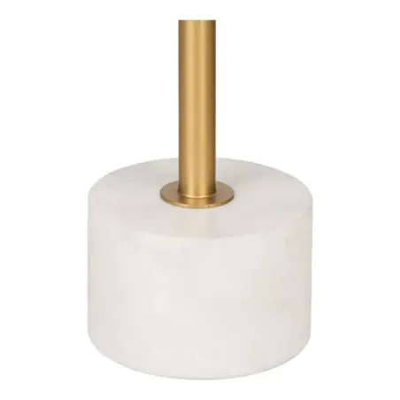 Table d’appoint ronde en laiton et marbre – Ø 41 x 58 cm/ Elsines