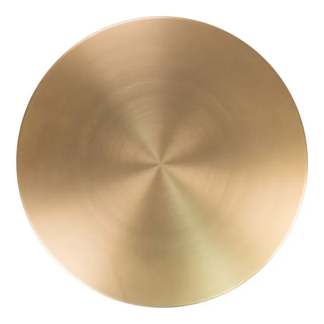 Table d’appoint ronde en laiton et marbre – Ø 41 x 58 cm/ Elsines