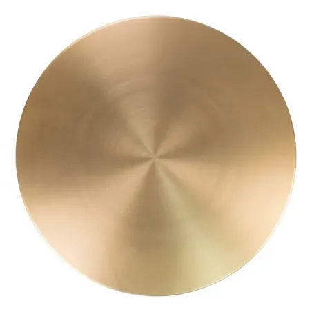 Table d’appoint ronde en laiton et marbre – Ø 41 x 58 cm/ Elsines