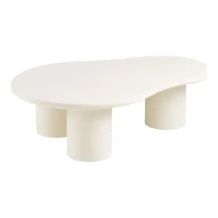 Table basse rectangulaire – Effet ciment écru/ Elsines