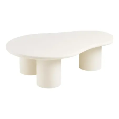 Table basse rectangulaire – Effet ciment écru/ Elsines