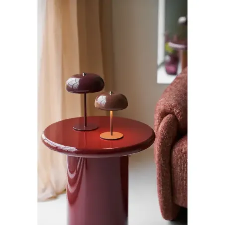 Table d’appoint coloris bordeaux – Ø 45 x 50 cm/ Elsines