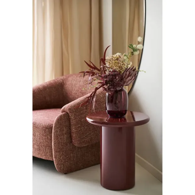 Table d’appoint coloris bordeaux – Ø 45 x 50 cm/ Elsines