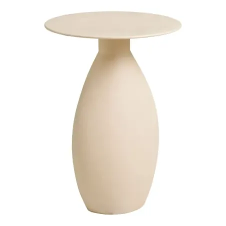 Table d’appoint Ø36 cm – Métal émaillé blanc cassé/ Elsines