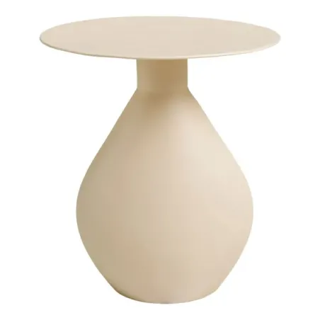 Table d’appoint Ø36 cm – Métal émaillé blanc cassé (H40 cm)/ Elsines
