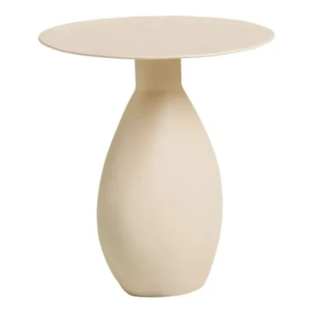 Table d’appoint Ø36 cm – Métal émaillé blanc cassé (H40 cm)/ Elsines