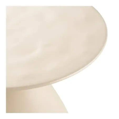 Table d’appoint Ø36 cm – Métal émaillé blanc cassé (H40 cm)/ Elsines