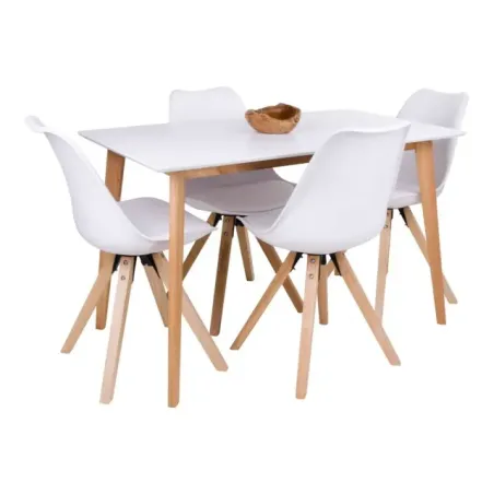 able à manger Blanc en Bois 70x120 cm/ Elsines