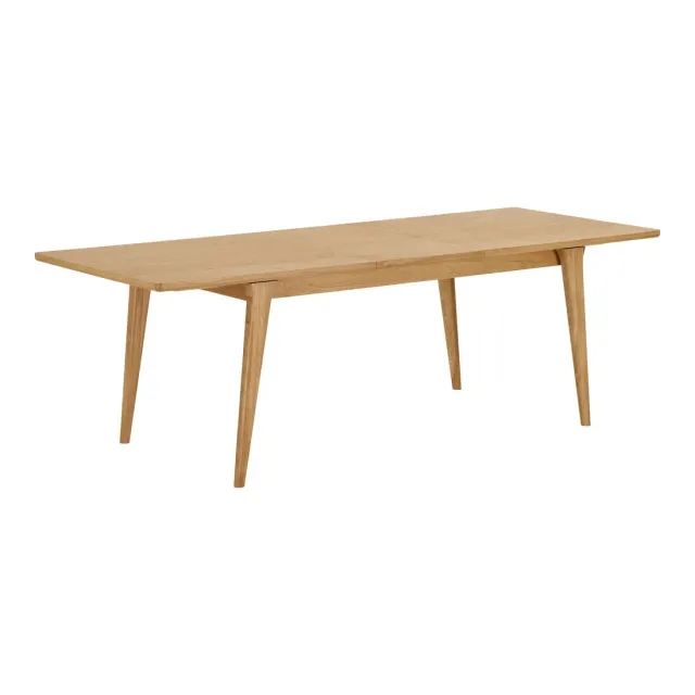 Table à manger extensible en placage chêne naturel – 180-230/ Elsines