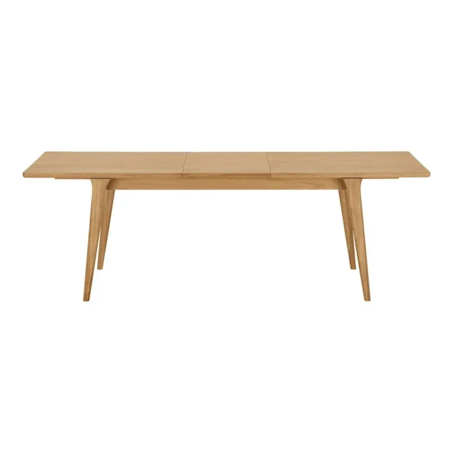 Table à manger extensible en placage chêne naturel – 180-230