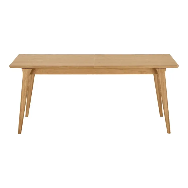 Table à manger extensible en placage chêne naturel – 180-230