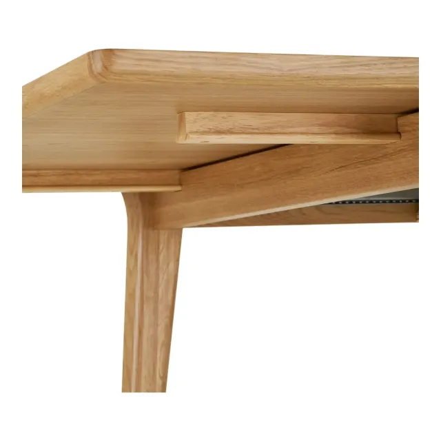 Table à manger extensible en placage chêne naturel – 180-230/ Elsines