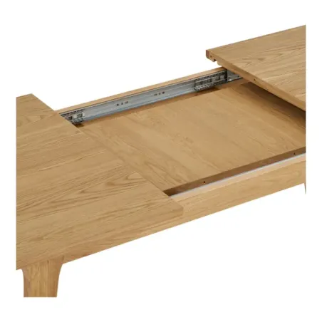 Table à manger extensible en placage chêne naturel – 180-230/ Elsines