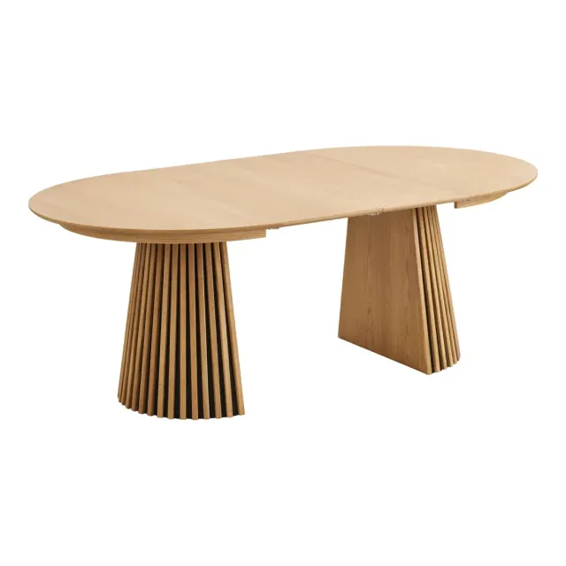 Table Ronde Extensible Osaka Ø120 à 200 cm - Chêne Naturel FSC® | Elsines