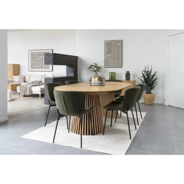 Table Ronde Extensible Osaka Ø120 à 200 cm - Chêne Naturel FSC® | Elsines
