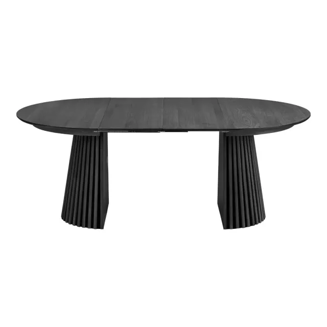 Table à manger en placage chêne noir 120-160-200/ Elsines