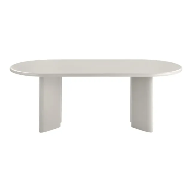 Grande table à manger couleur sable au style contemporain – 220 cm/ Elsines