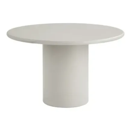 Table à manger ronde – MDF couleur sable Ø120 cm/ Elsines