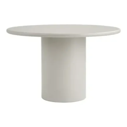 Table à manger ronde – MDF couleur sable Ø120 cm/ Elsines 2