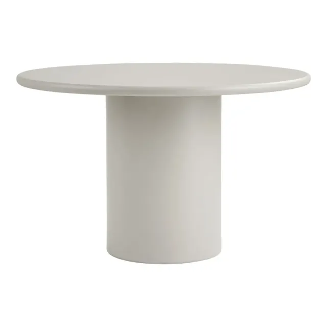 Table à manger ronde – MDF couleur sable Ø120 cm/ Elsines
