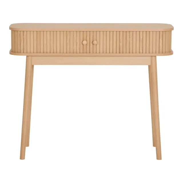 Console de rangement 2 portes – Finition naturelle – 100 x 30 x 80,5 cm/ Elsines