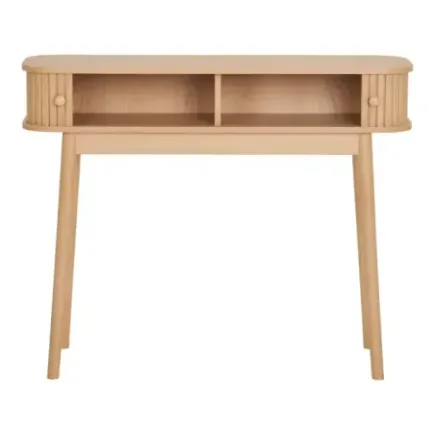 Console de rangement 2 portes – Finition naturelle – 100 x 30 x 80,5 cm/ Elsines 2