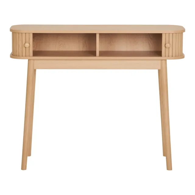 Console de rangement 2 portes – Finition naturelle – 100 x 30 x 80,5 cm/ Elsines