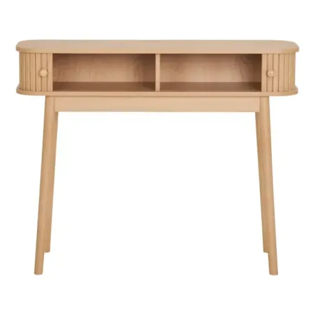 Console de rangement 2 portes – Finition naturelle – 100 x 30 x 80,5 cm/ Elsines