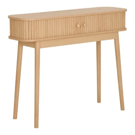 Console de rangement 2 portes – Finition naturelle – 100 x 30 x 80,5 cm/ Elsines
