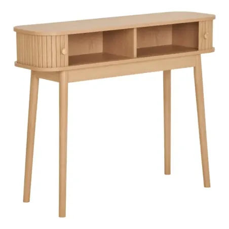 Console de rangement 2 portes – Finition naturelle – 100 x 30 x 80,5 cm/ Elsines