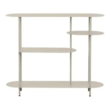 Etagère en métal, 4 étagères, couleur sable 31x118x97 cm 2