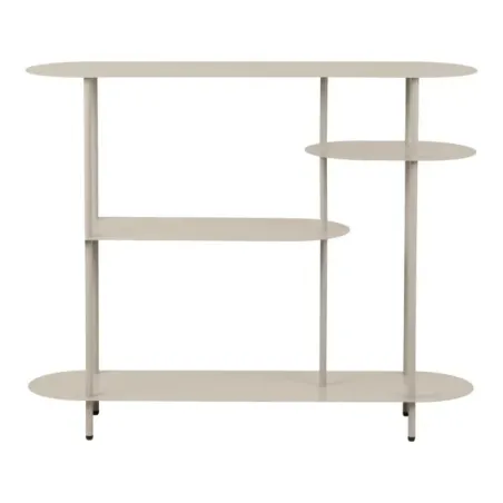 Etagère en métal, 4 étagères, couleur sable 31x118x97 cm