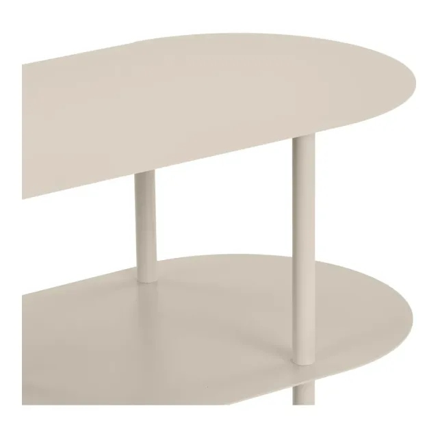 Etagère en métal, 4 étagères, couleur sable 31x118x97 cm