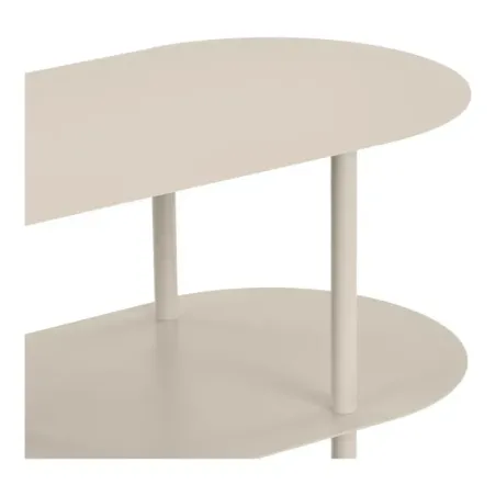 Etagère en métal, 4 étagères, couleur sable 31x118x97 cm