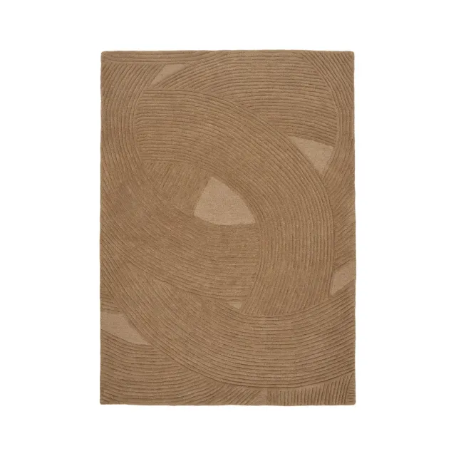 Tapis en laine marron tufté à la main 160 × 230 cm/ Elsines