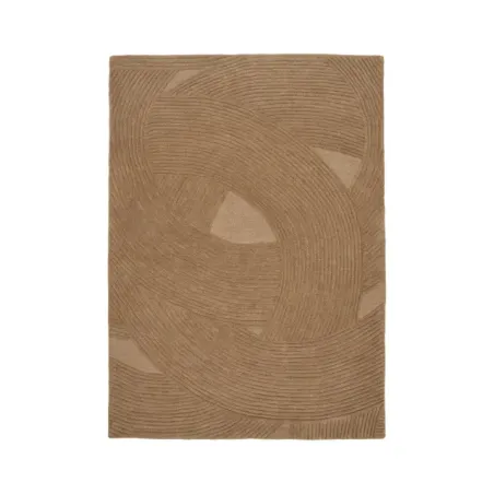 Tapis en laine marron tufté à la main 160 × 230 cm/ Elsines